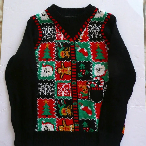 Ugly Xmas Take Over Kids Christmas Sweater Children's Jumper Size XS / TP (6- 6X - Picture 1 of 5